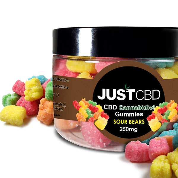 JUST CBD Gummies Sour Worms and Sour Bears | CBD Direct Solutions