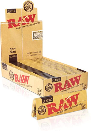 RAW Classic Natural Unrefined 1 1/4 Rolling Papers | CBD Direct Solutions