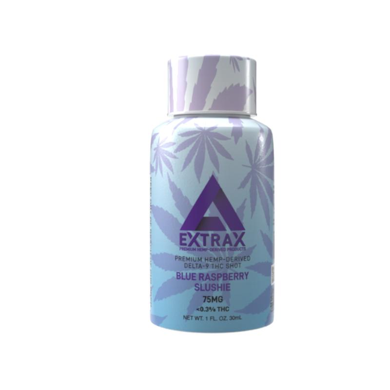 Extrax Delta 9 THC Blue Raspberry Slushie Shots 75mg 30ml | CBD Direct Solutions